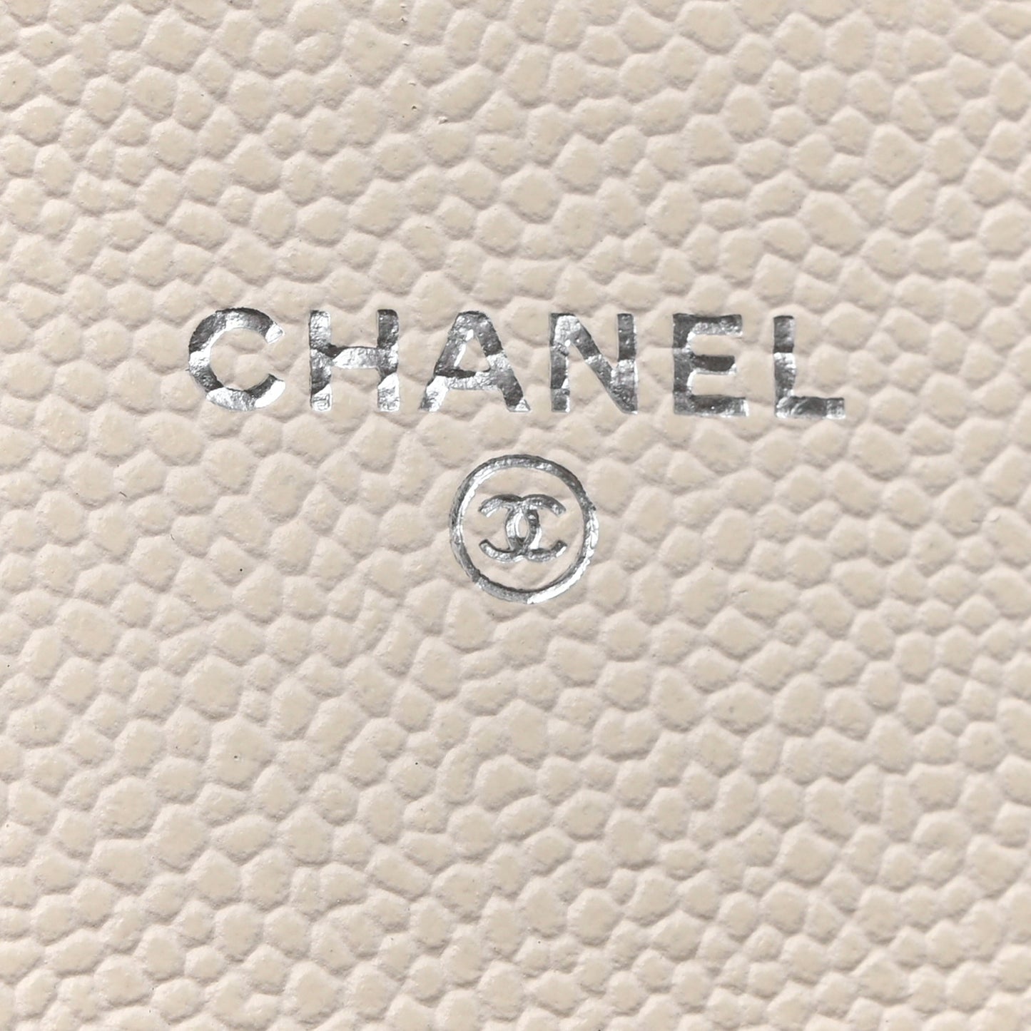Caviar Quilted Flap Card Holder Wallet White