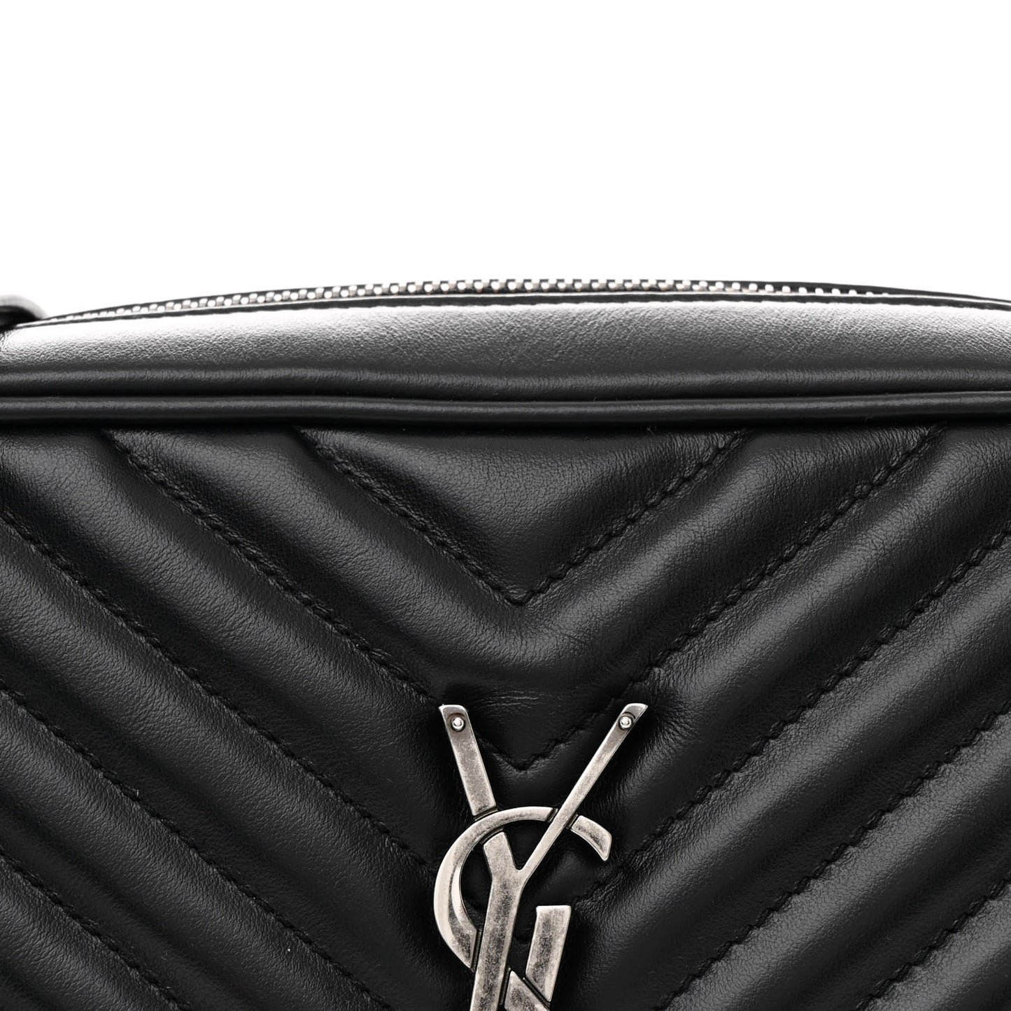 Calfskin Matelasse Monogram Lou Camera Bag Black
