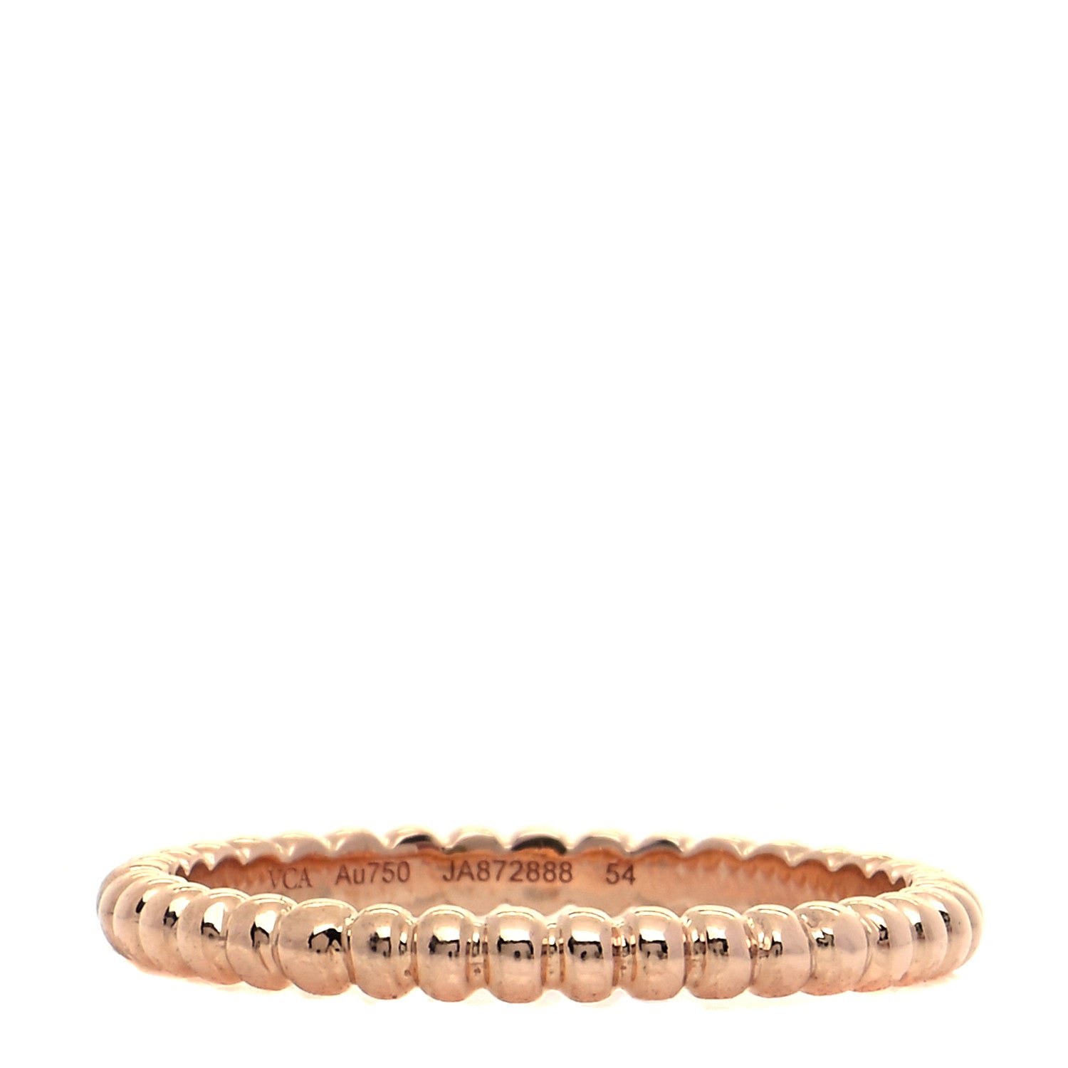 Van Cleef & Arpels 18K Rose Gold Small Perlee Ring 54 7 1 of 6