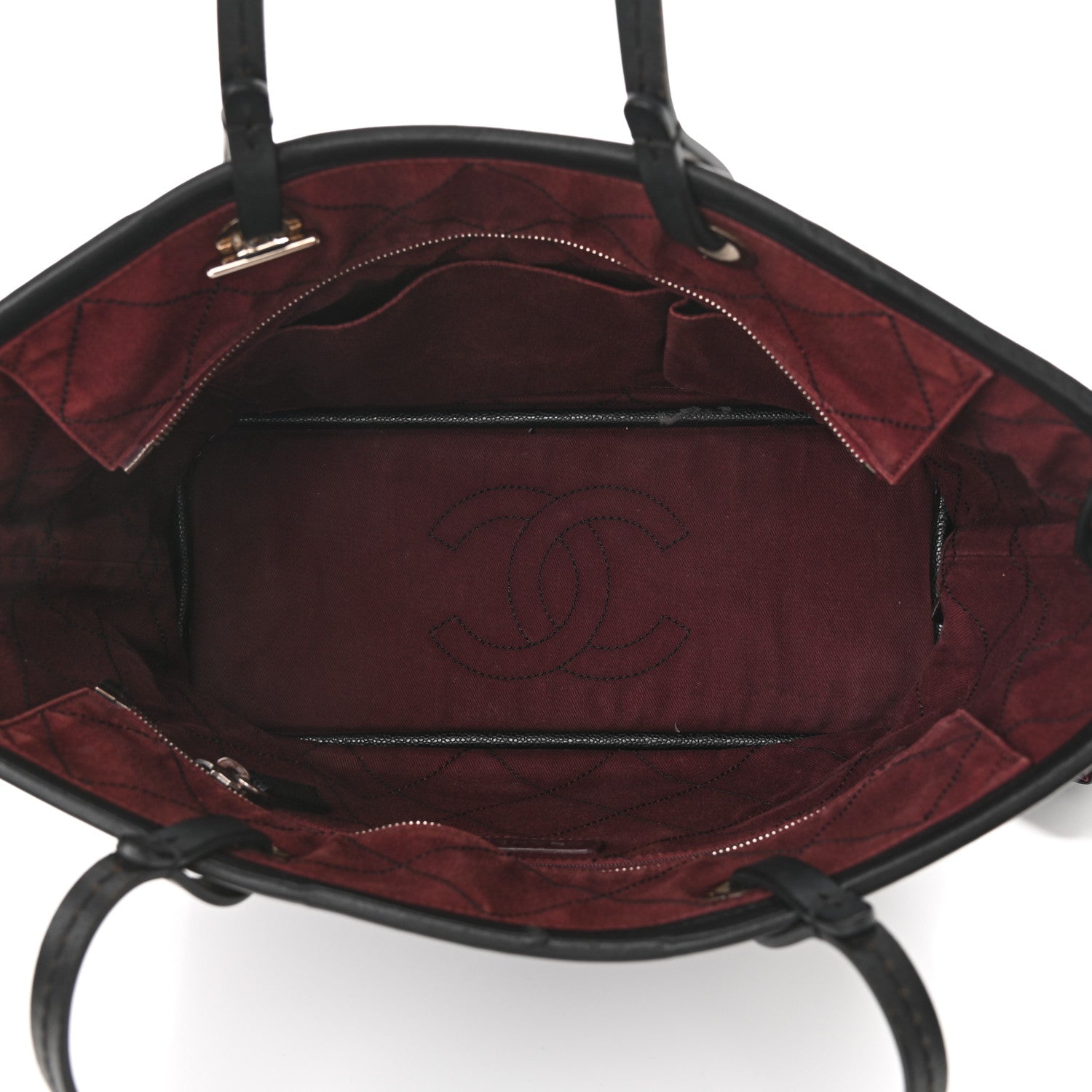 Chanel Grained Calfskin Shopping Fever Tote Black 5 of 11