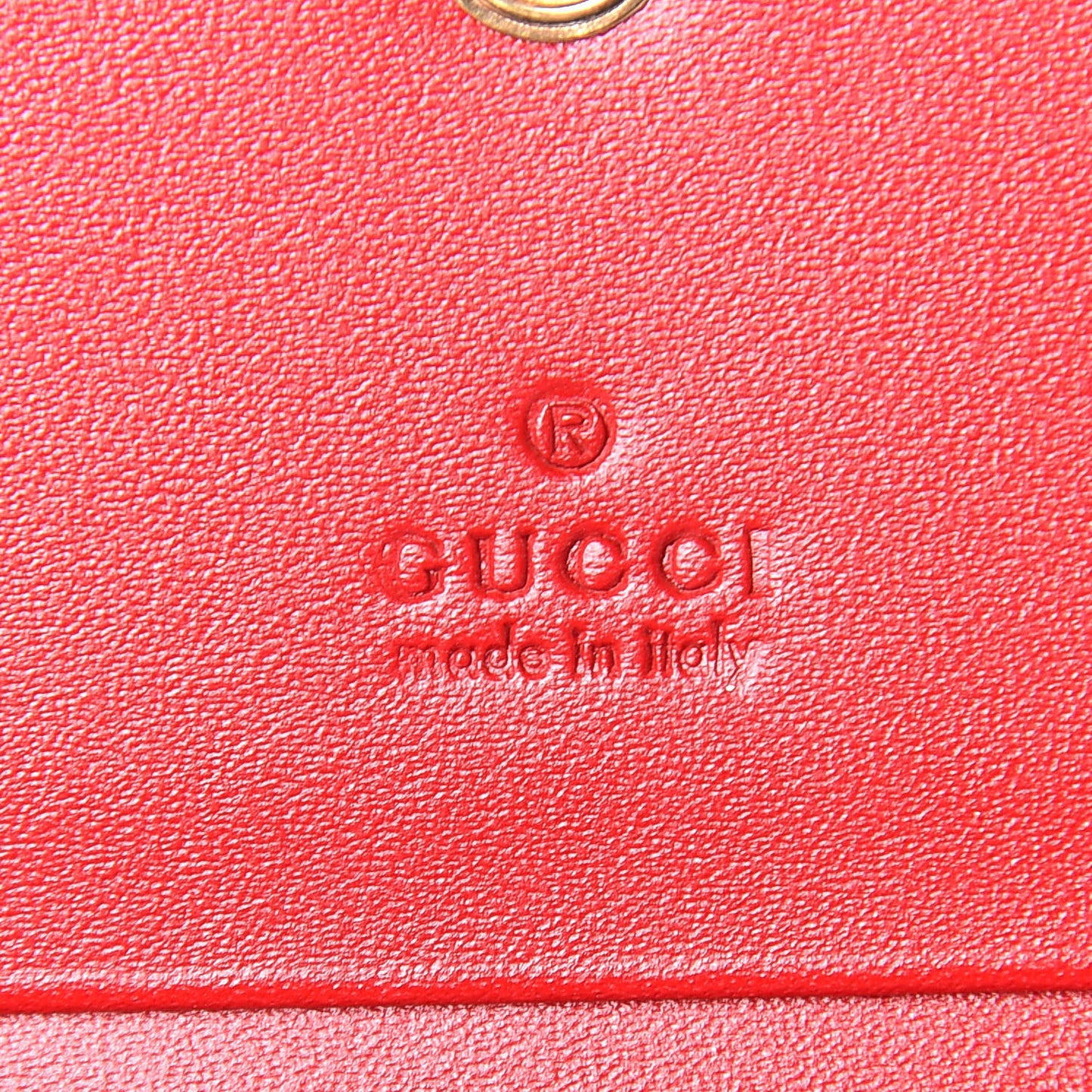 Guccissima Card Case Wallet Red
