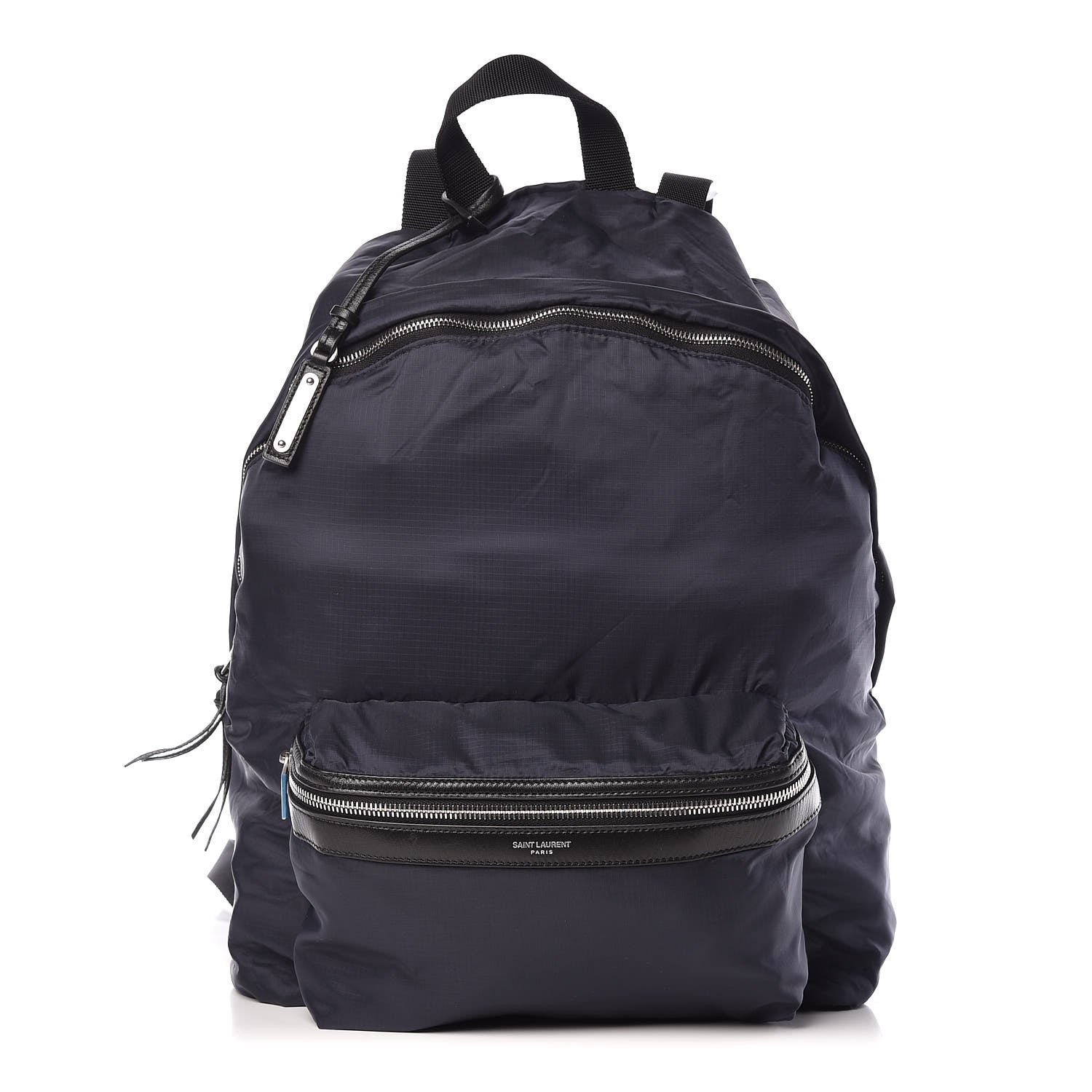 Saint Laurent Nylon City Fold Up Backpack Belt Bag Navy 1 of 15