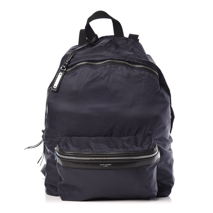 Saint Laurent Nylon City Fold Up Backpack Belt Bag Navy 1 of 15