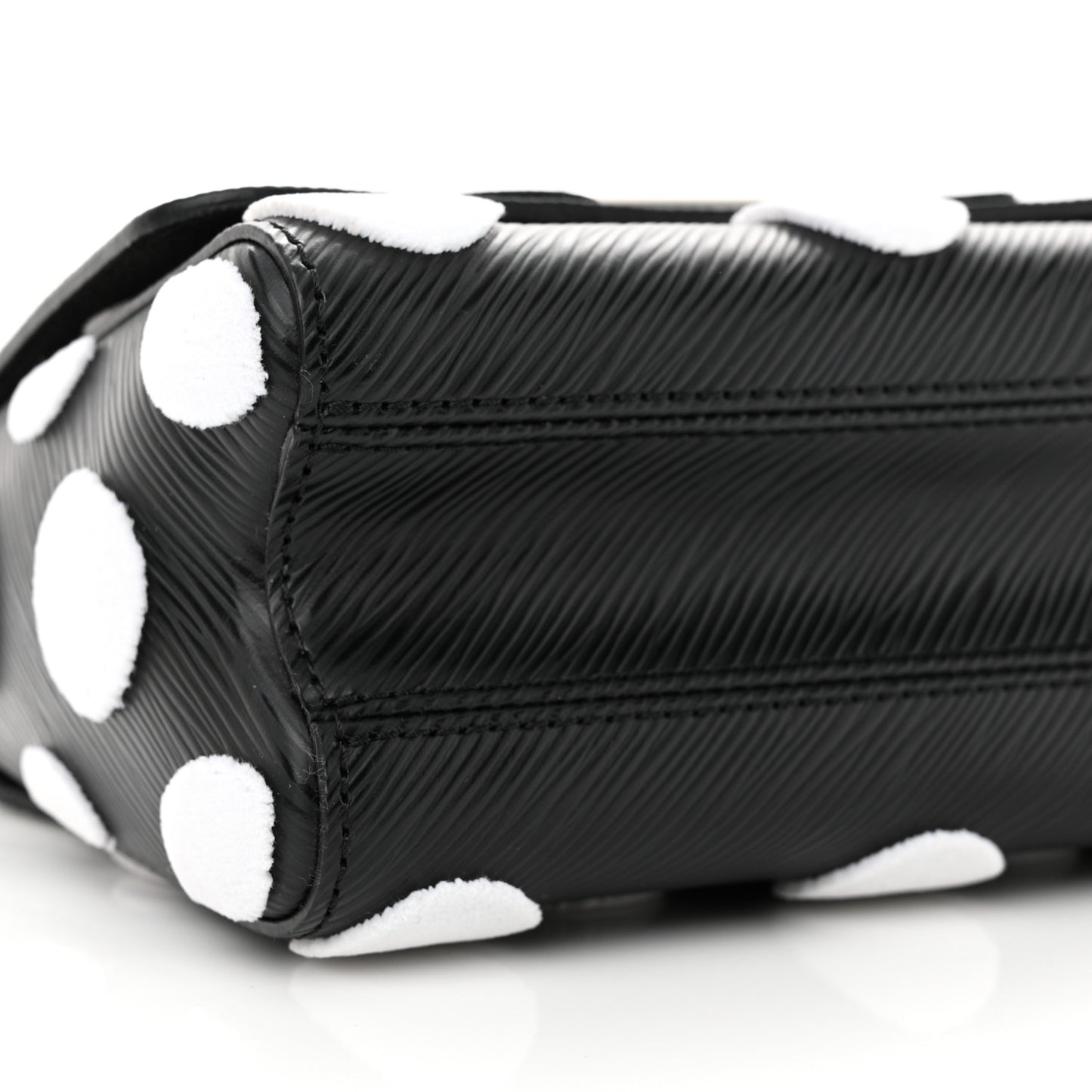 Epi Polka Dots Twist Shoulder Bag PM White Black
