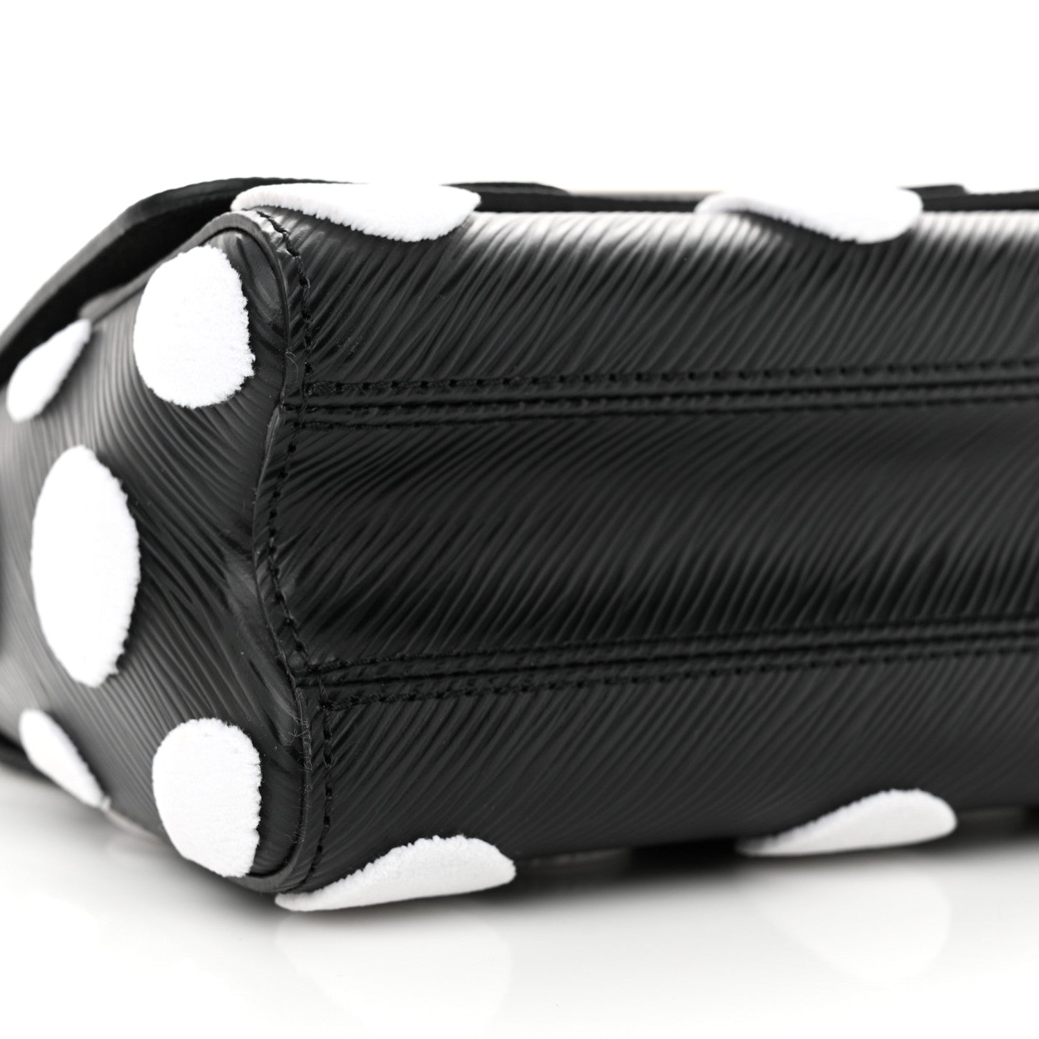 Louis Vuitton Epi Polka Dots Twist Shoulder Bag PM White Black 9 of 10