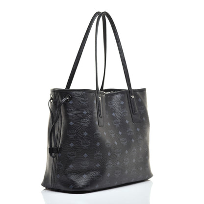 MCM Visetos Medium Liz Reversible Shopper Tote Black 4 of 15