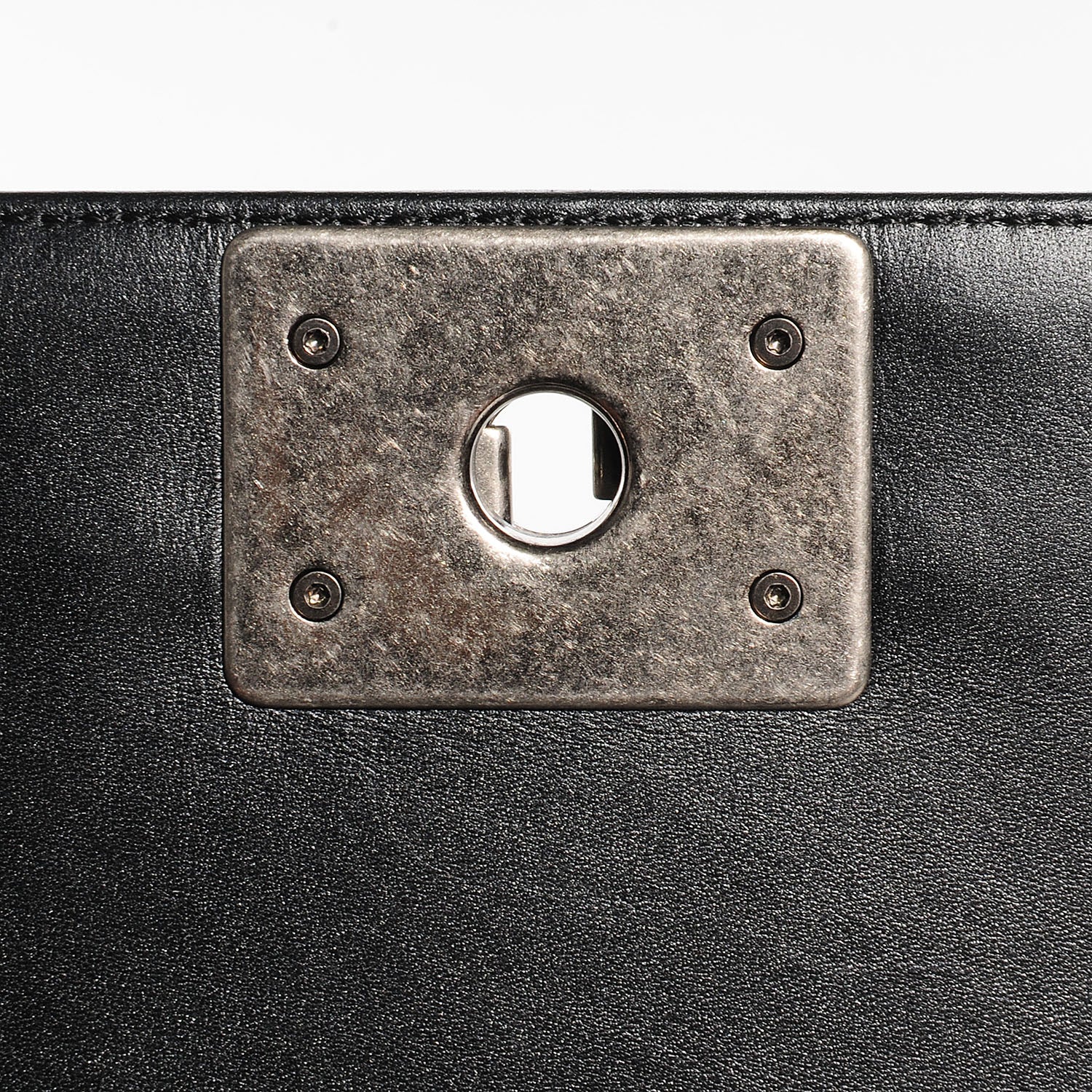 Chanel Metallic Calfskin Quilted Medium Boy Flap Black 7 of 9