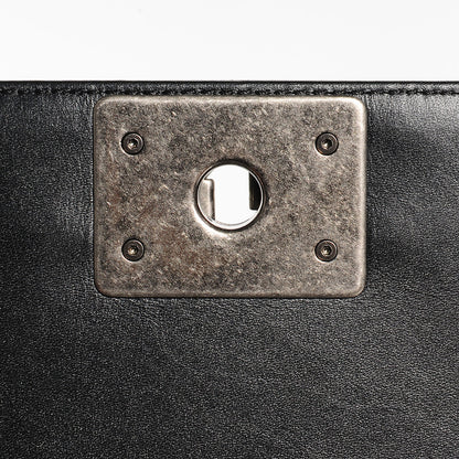 Chanel Metallic Calfskin Quilted Medium Boy Flap Black 7 of 9