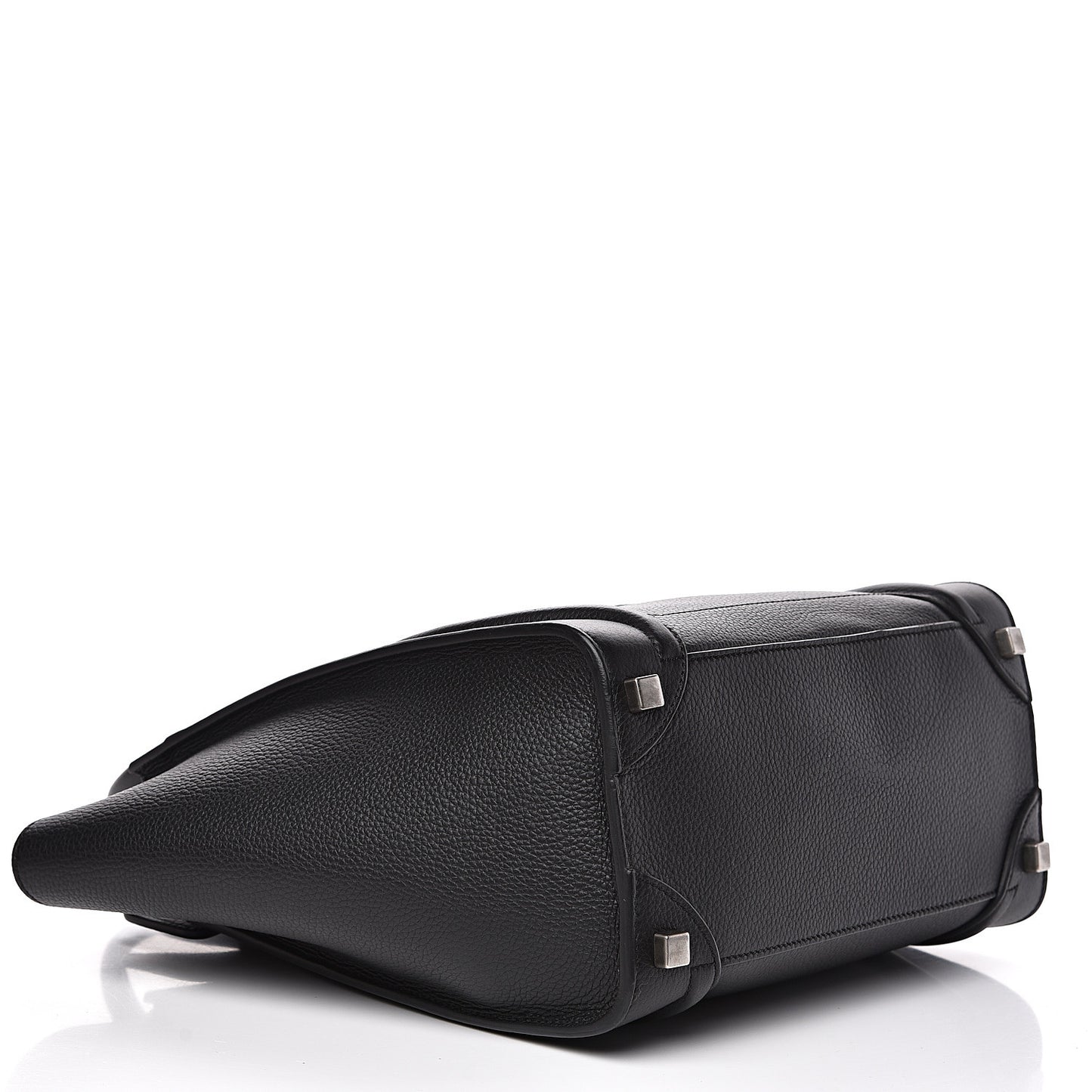 Drummed Calfskin Micro Luggage Black