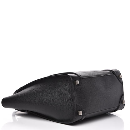 Celine Drummed Calfskin Micro Luggage Black 3 of 10