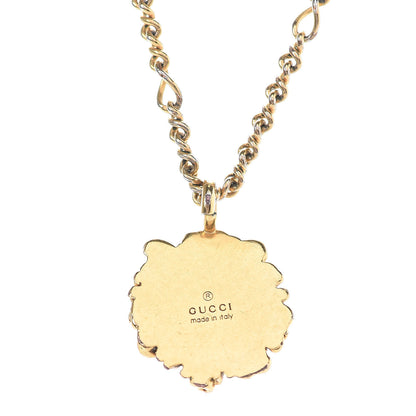 Gucci Metal Lion Head Necklace Gold 5 of 6