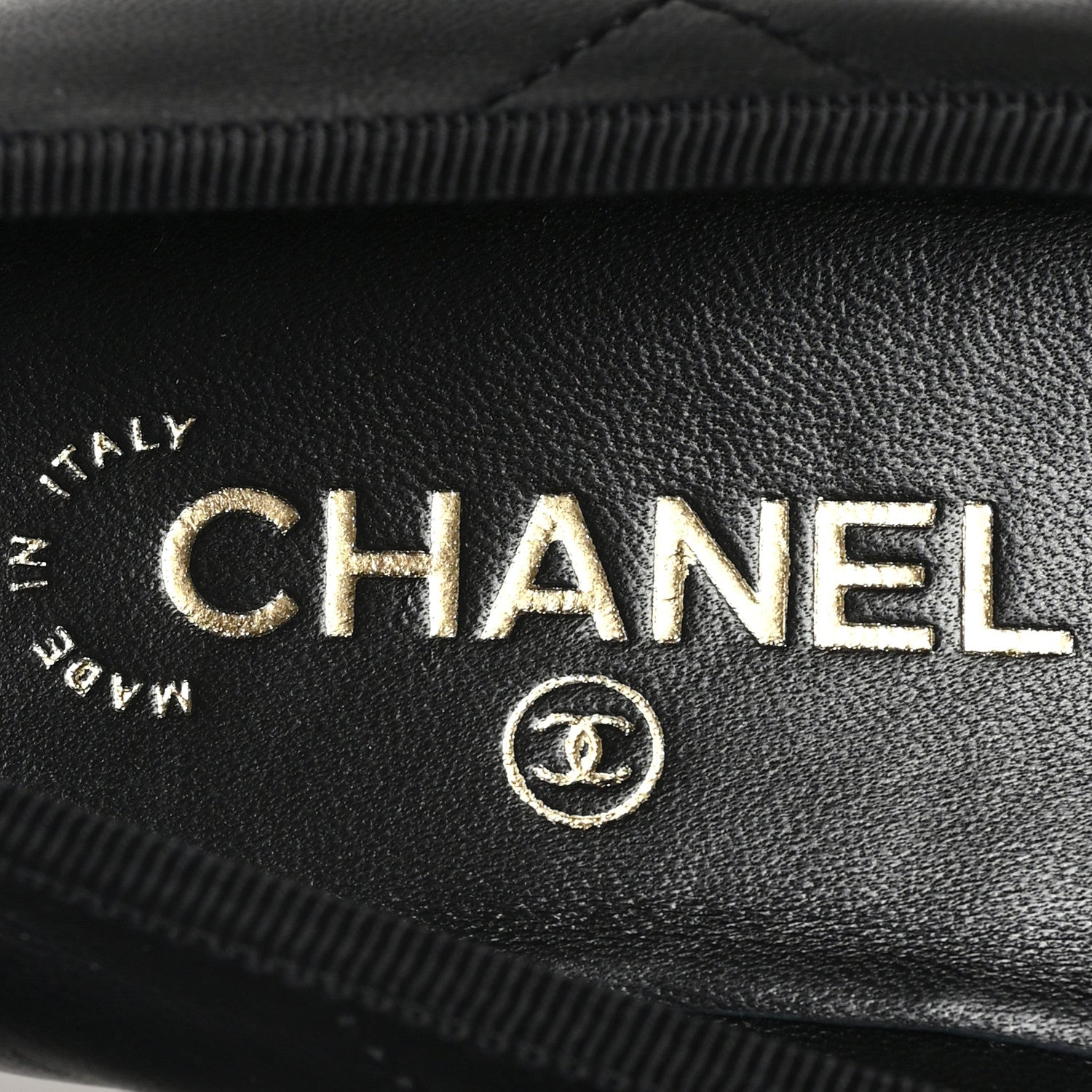 Chanel Lambskin Quilted CC Cambon Ballet Flats 35.5 Black White 8 of 10