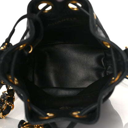 Chanel Lambskin Mini CC Drawstring Bag Black 11 of 25