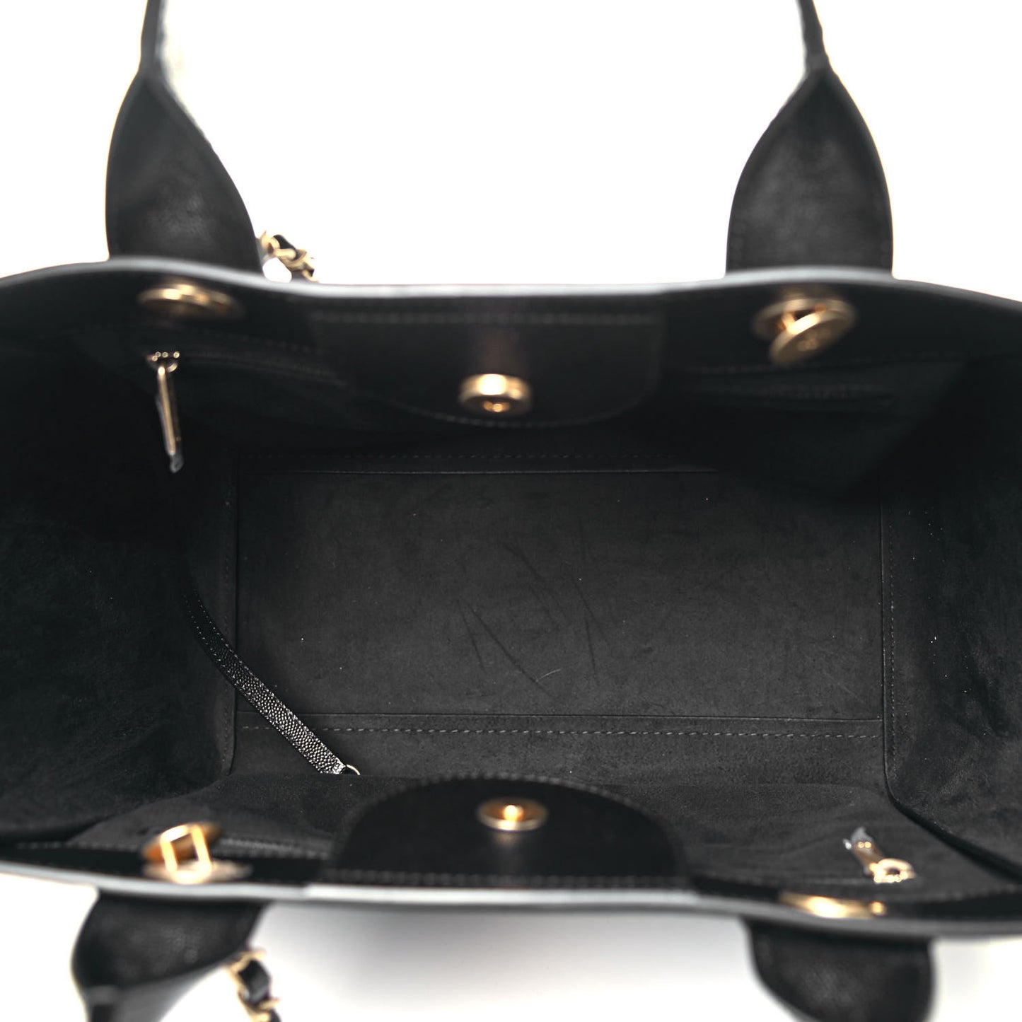 Caviar Small Studded Deauville Tote Black