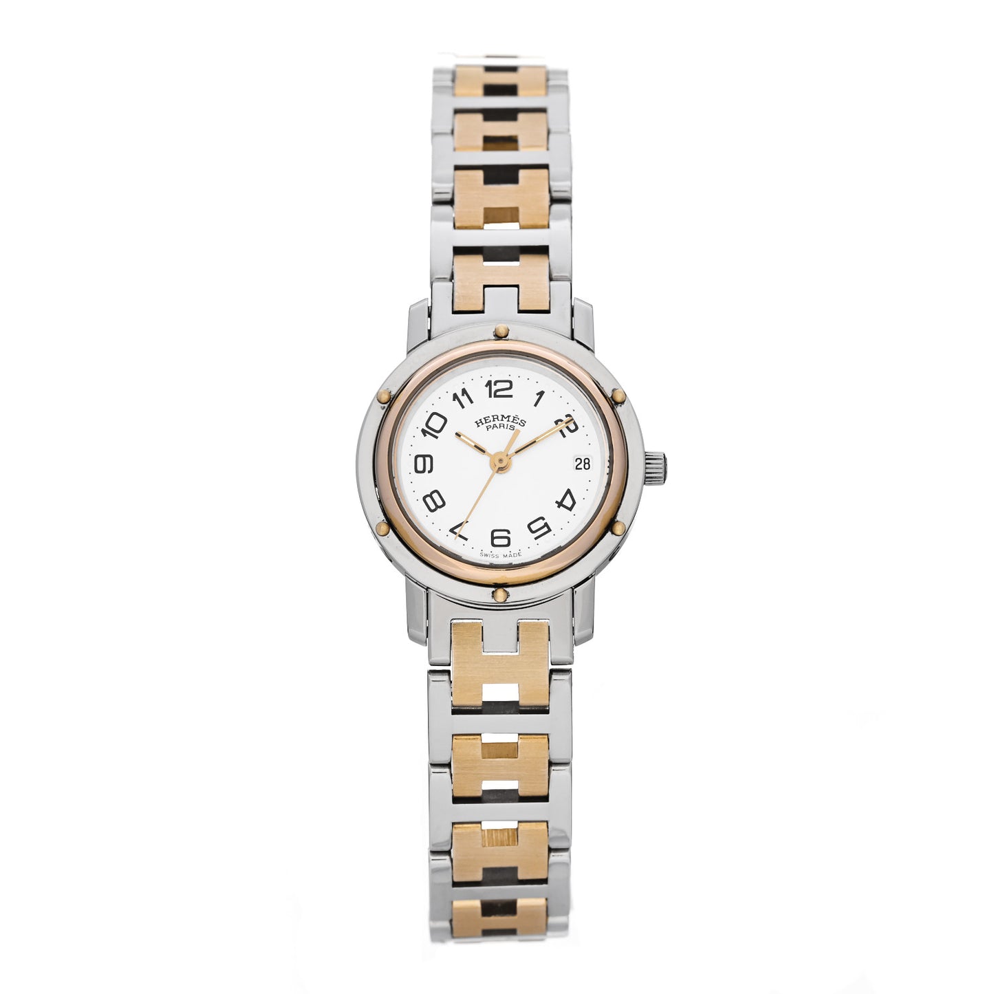 Stainless Steel 24mm Clipper Quartz Watch Gold