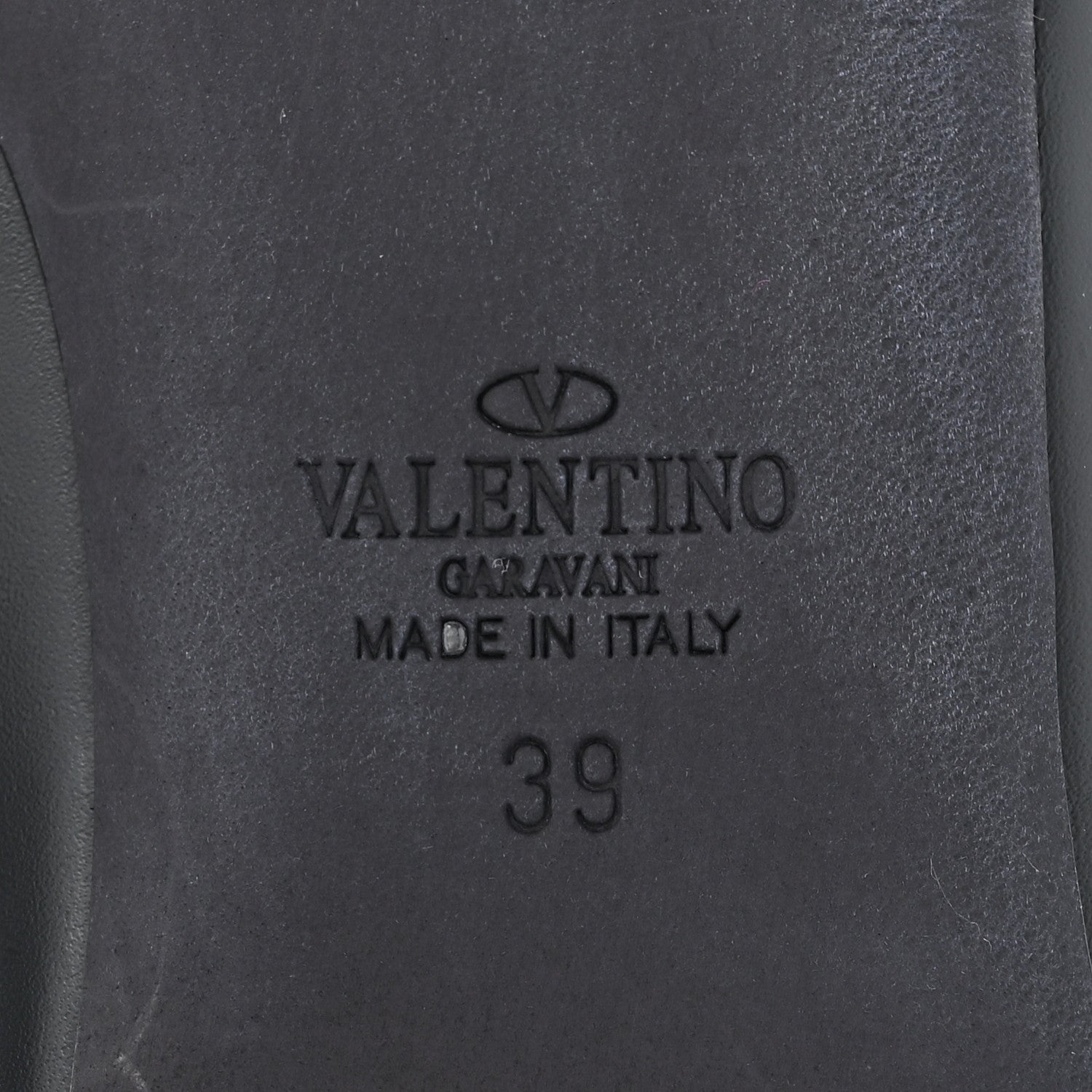 Valentino Garavani Calfskin Lacquered Monochrome Rockstud Ballerina Flats 39 Black 6 of 11