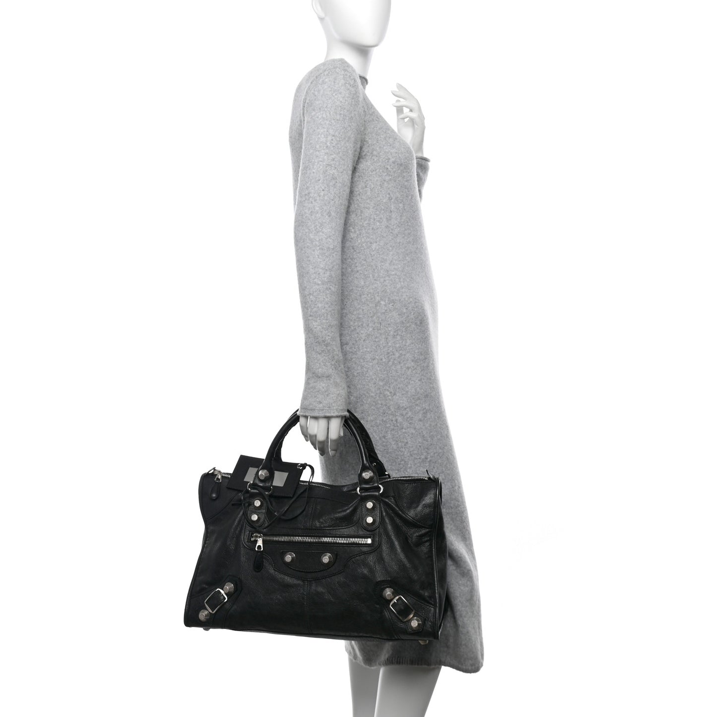 Agneau Giant 21 Silver Hardware Work Black