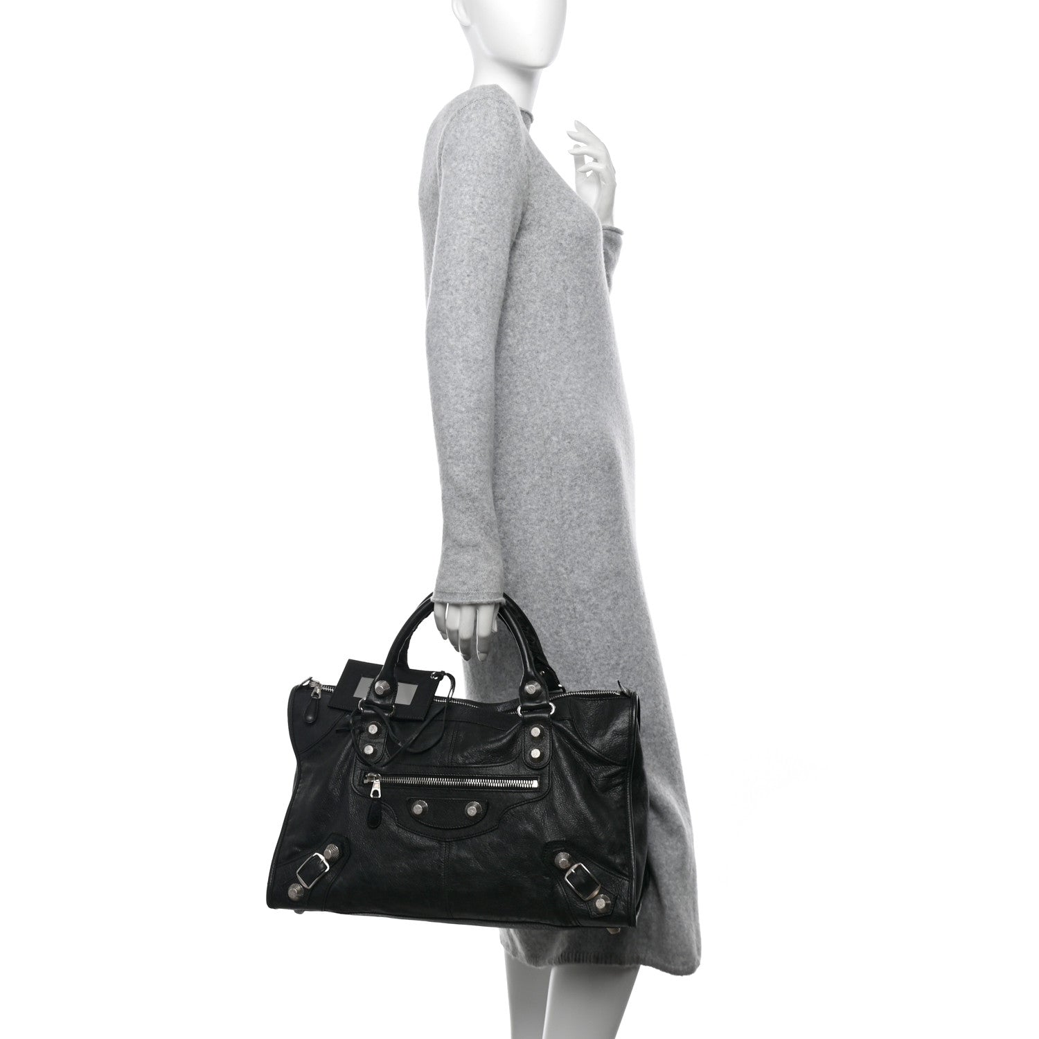Balenciaga Agneau Giant 21 Silver Hardware Work Black 2 of 13