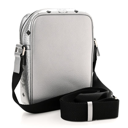 MCM Visetos Klassik Mini Crossbody Bag Silver 3 of 9