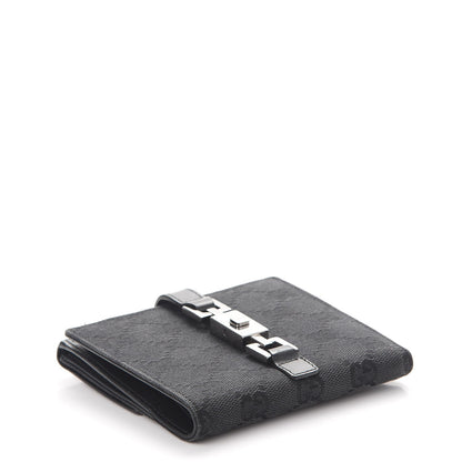 Gucci Monogram Piston Lock Compact Wallet Black 4 of 12