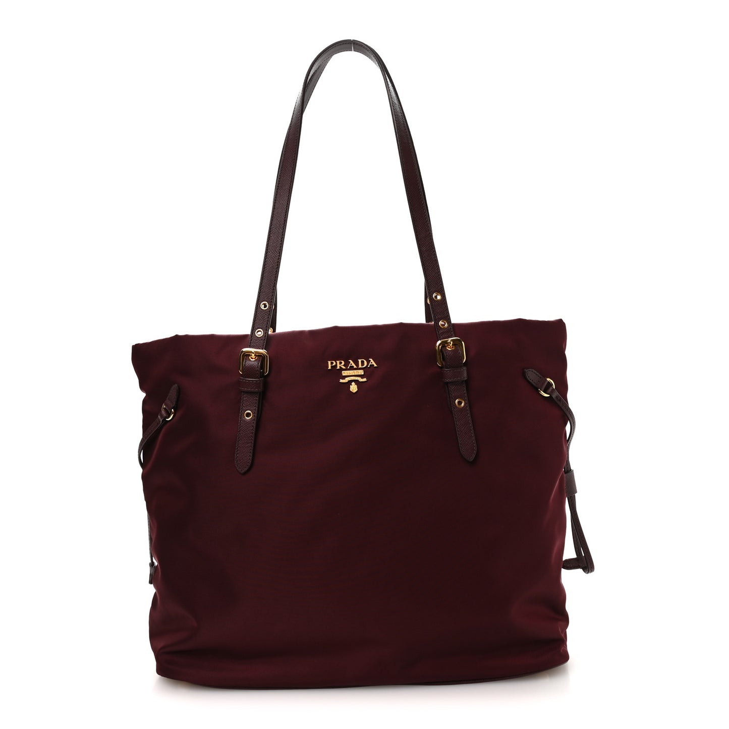 Tessuto Nylon Saffiano Tote Granato