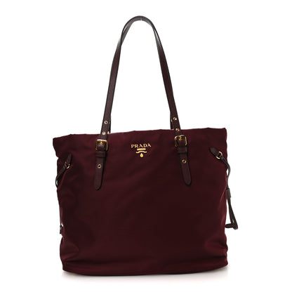 Prada Tessuto Nylon Saffiano Tote Granato 1 of 11