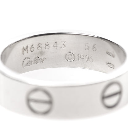 Cartier 18K White Gold 5.5mm LOVE Ring 56 7.5 4 of 4