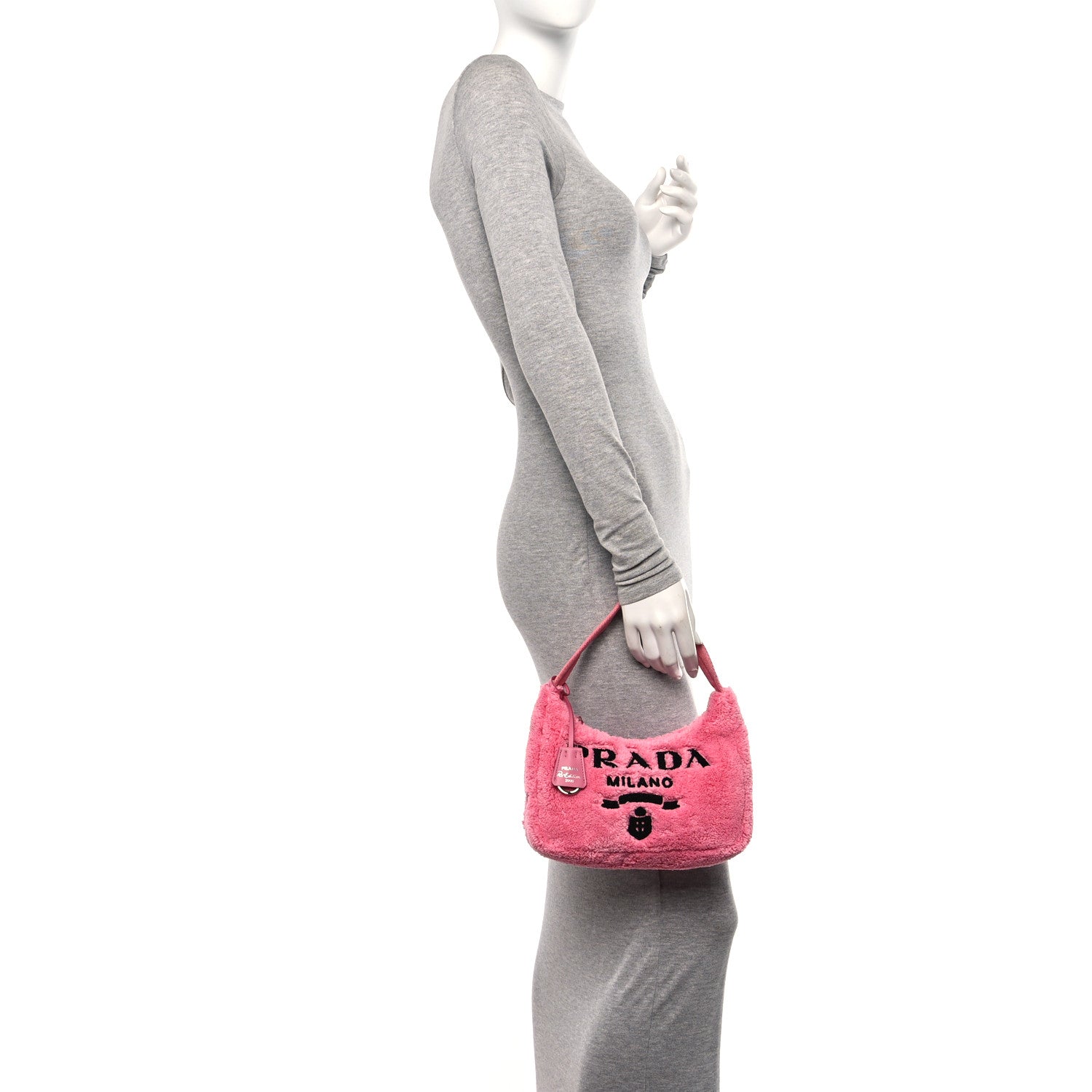 Prada Terry Cloth Mini Re-Edition 2000 Bag Petalo Black 2 of 10