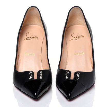 Christian Louboutin Nappa Patent Studded Predupump 85 Pumps 35 Black 2 of 15