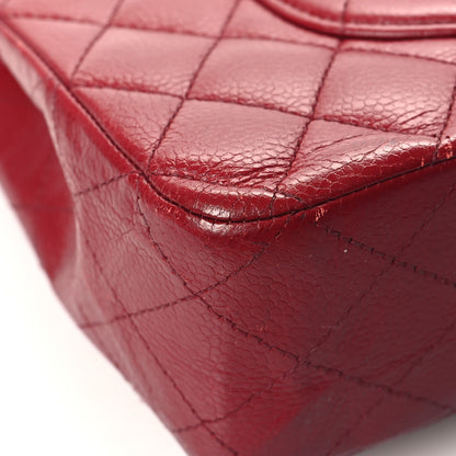 Chanel Caviar Quilted Medium Double Flap Dark Red 11 of 15