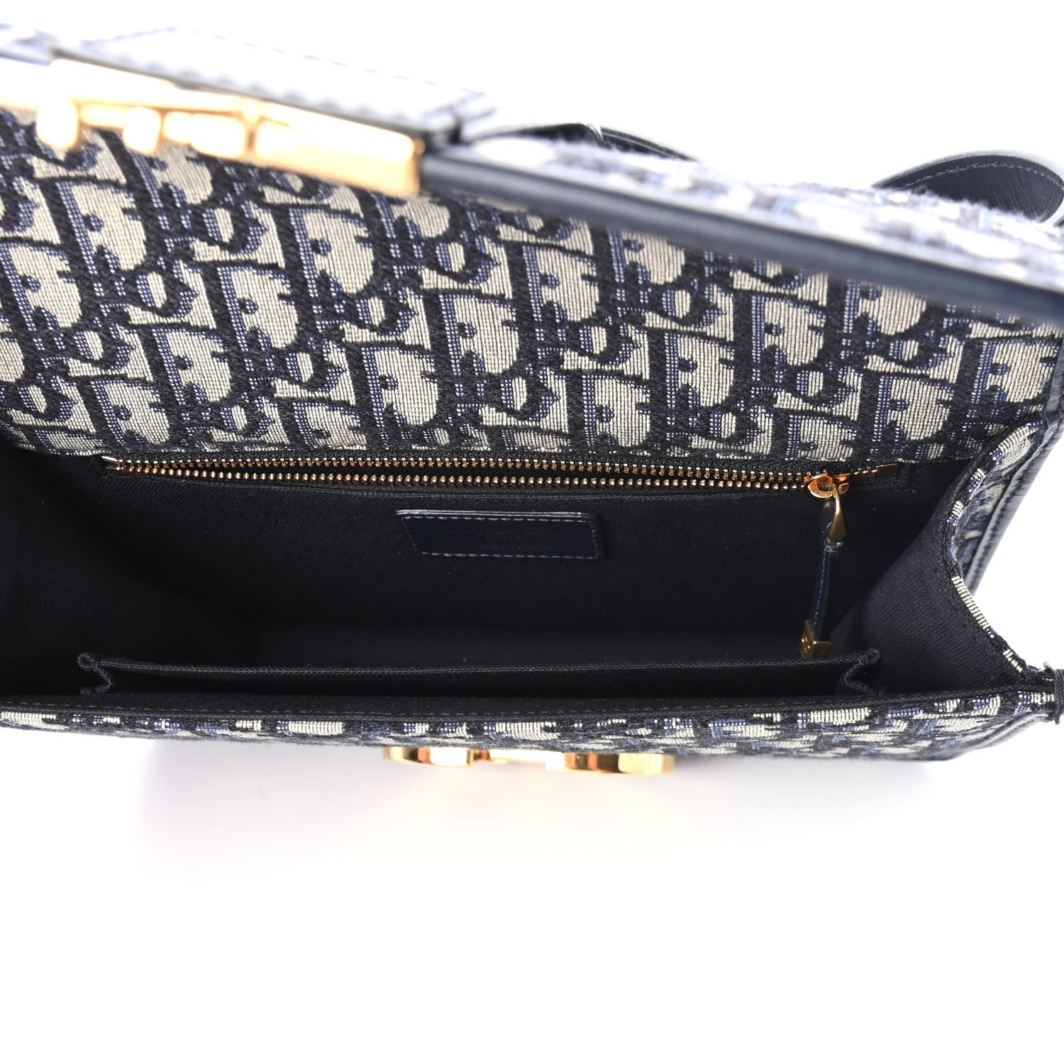 Christian Dior Oblique 30 Montaigne Flap Bag Blue 4 of 4