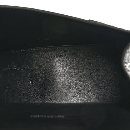Balenciaga Metallic Shiny Calfskin Crocodile Embossed Hourglass Top Handle Bag XS Gunmetal 5 of 10