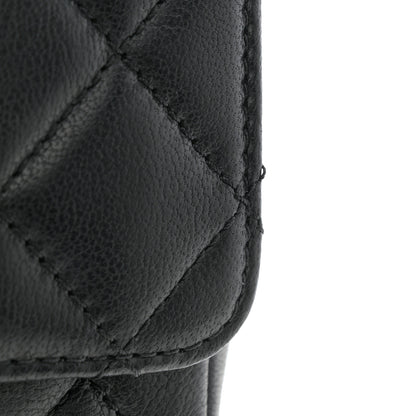 Chanel Lambskin Quilted Small Camellia Flower Flap Black 11 of 11
