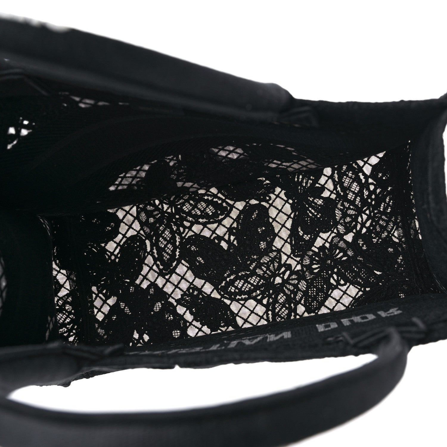 Christian Dior Embroidered 3D Macrame D-Lace Butterfly Medium Book Tote Black Multicolor 5 of 10