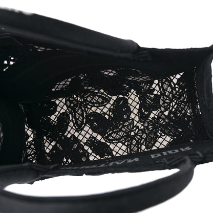 Christian Dior Embroidered 3D Macrame D-Lace Butterfly Medium Book Tote Black Multicolor 5 of 10