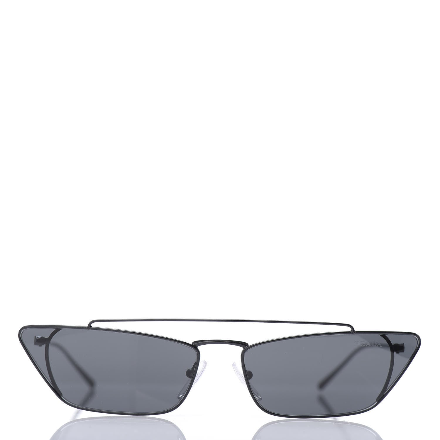Prada Cat Eye Sunglasses SPR 64U Black 2 of 7