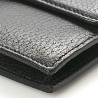 Gucci Dollar Calfskin Interlocking G Chain Wallet Black 9 of 9