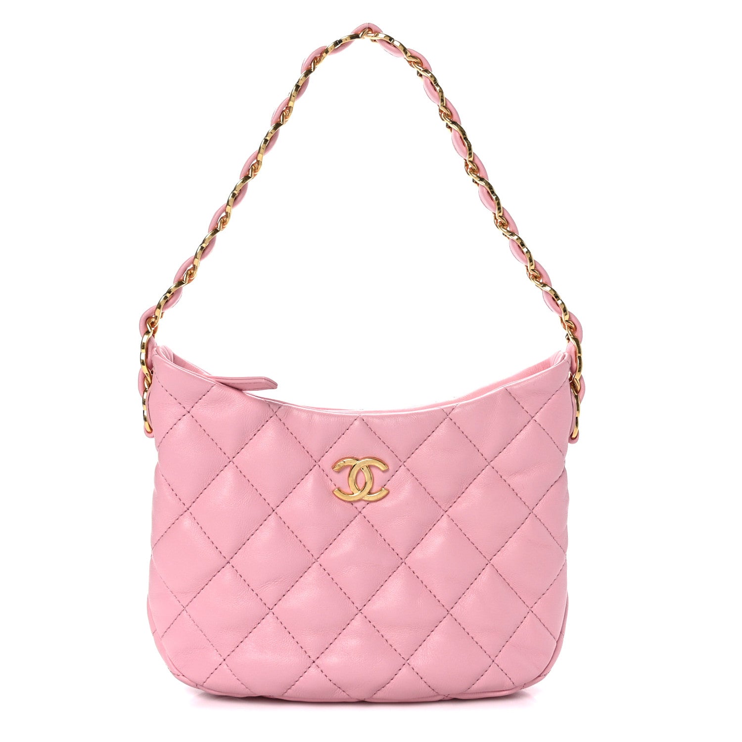 Chanel Lambskin Quilted CC Links Hobo Light Pink 1 of 10