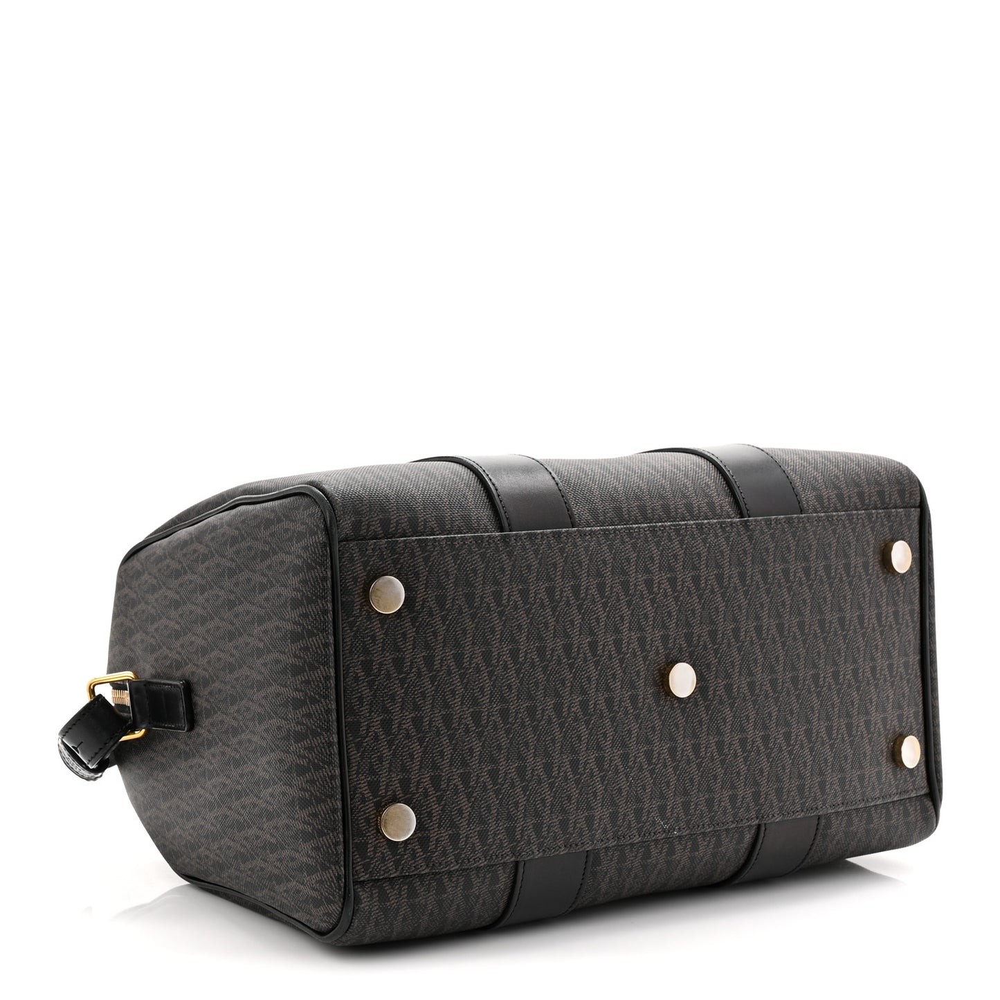 Canvas Smooth Calfskin Monogram Duffle Black