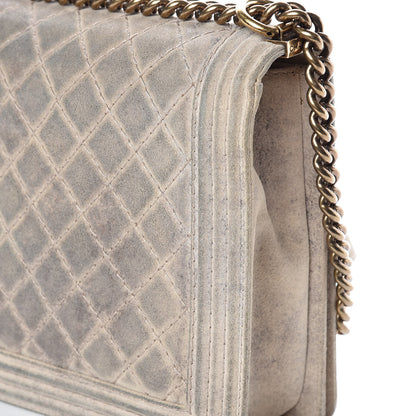 Chanel Iridescent Calfskin Quilted Large Boy Flap Beige 11 of 13