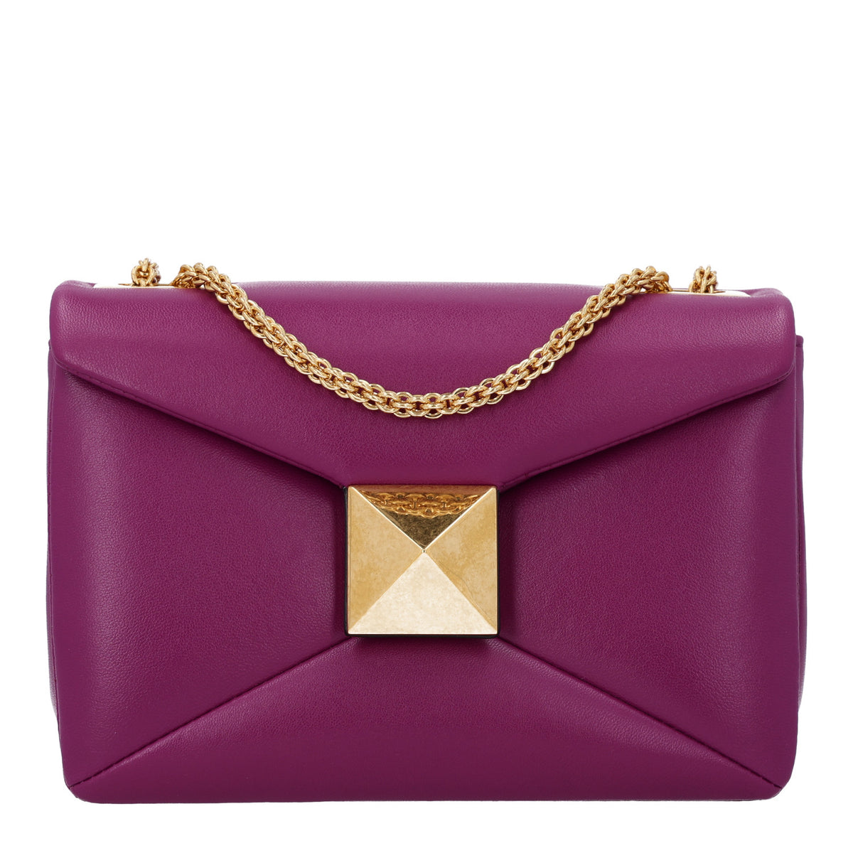 Nappa One Stud Chain Clutch Prune