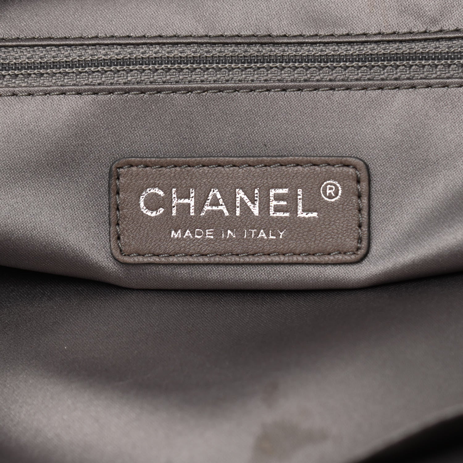 Chanel Vinyl Mohair Trimmed CC Bonbons Tote Silver 6 of 13