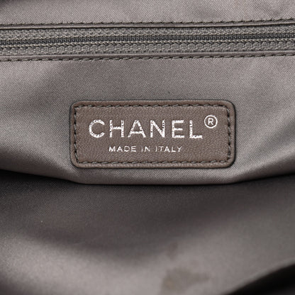 Chanel Vinyl Mohair Trimmed CC Bonbons Tote Silver 6 of 13