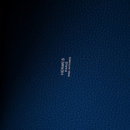 Hermes Taurillon Clemence Tri-Color Picotin Lock 18 PM Rouge Coeur Rose Extreme Bleu Zanzibar 6 of 10