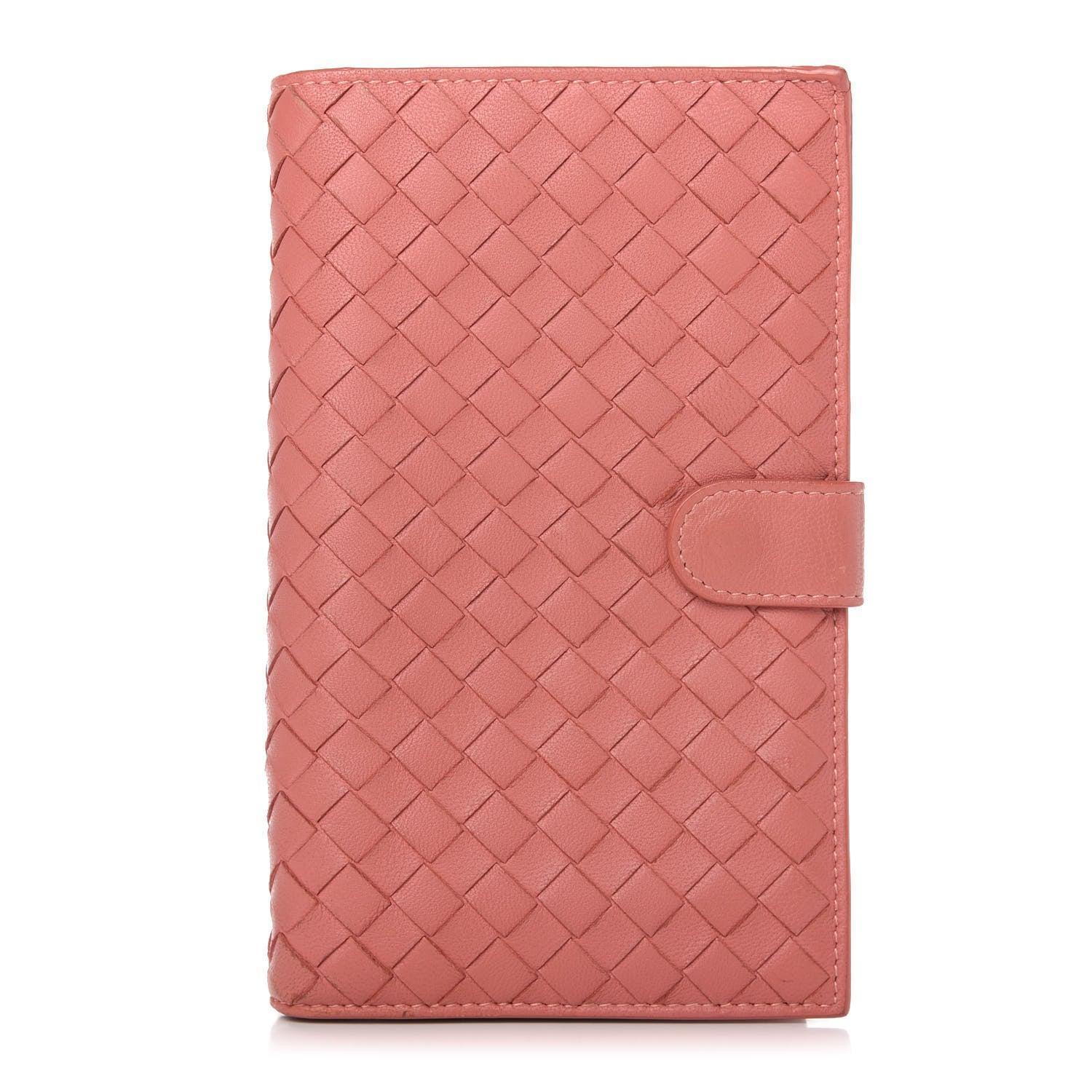 Bottega Veneta Nappa Intrecciato Continental Snap Wallet Corallo 1 of 8