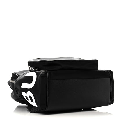 Burberry Nylon Logo Print Backpack Black 4 of 12