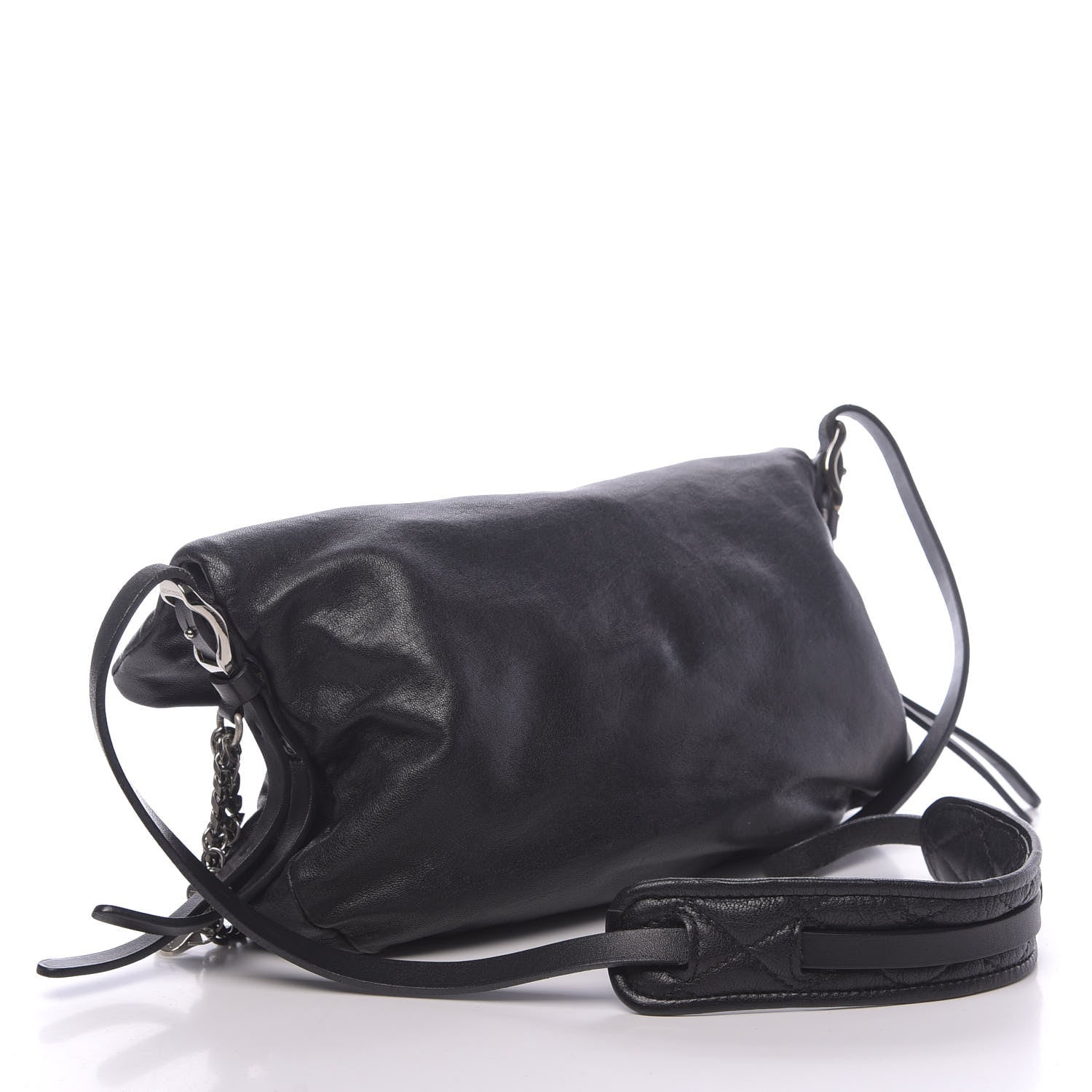 Jimmy Choo Lambskin Small Biker Hobo Black 3 of 11