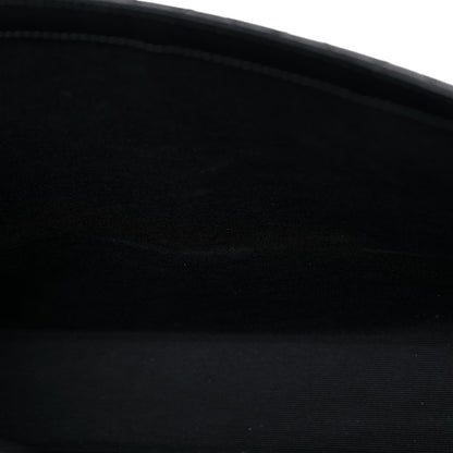 Saint Laurent Grain De Poudre Textured Mixed Matelasse Large Triquilt Monogram Monochrome Satchel Black 9 of 9