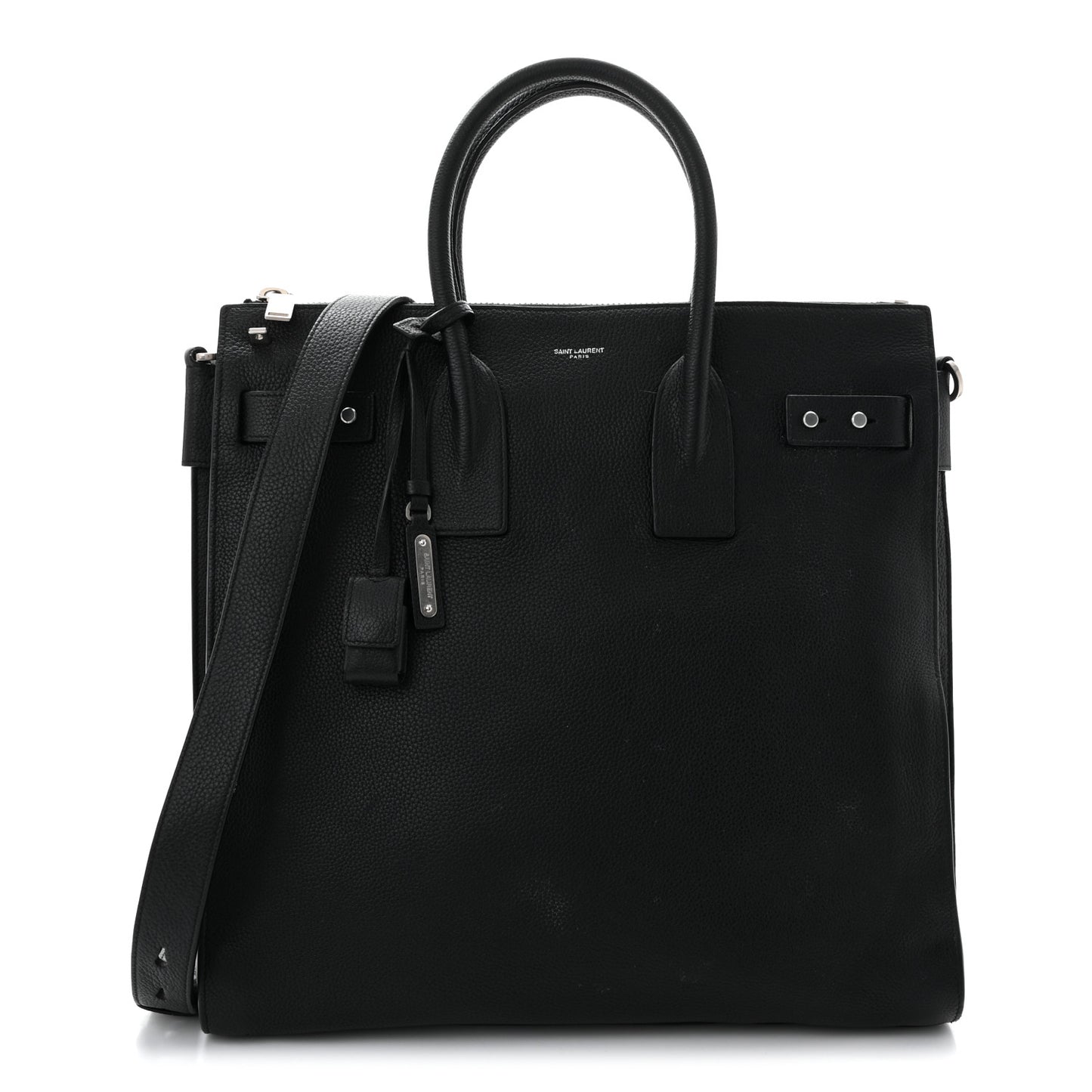 Grained Calfskin Sac De Jour Souple North South Tote Black