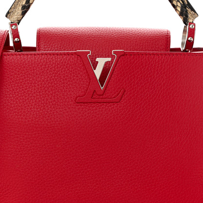 Louis Vuitton Taurillon Snakeskin Capucines PM Rubis 7 of 11